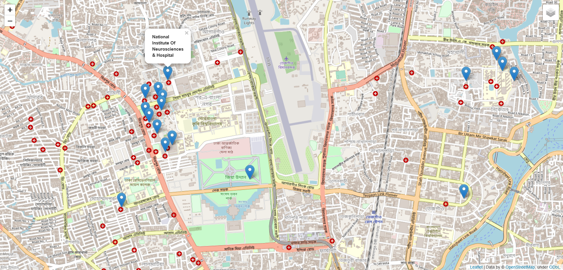 Major COVID-19 Hospitals within DNCC Area